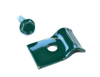 przelotka blaszkowa +wkręt 4,8x16 ral 6005 -100szt.