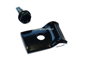 przelotka blaszkowa +wkręt 4,8x16 ral 9005 -1szt.