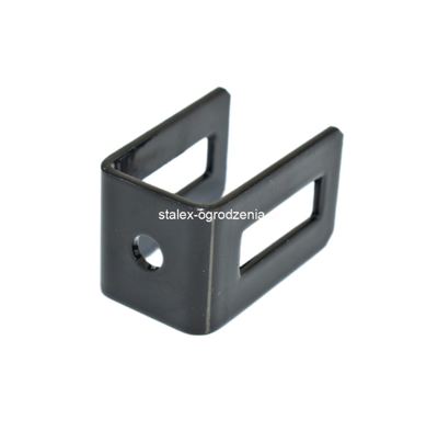 uchwyt przęsła U czarny ral 9005 20mm -1szt.