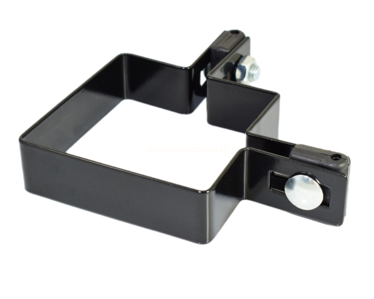 obejma narożna 80x80 ral 9005 +dystans fi-3 +śruba -1kpl.