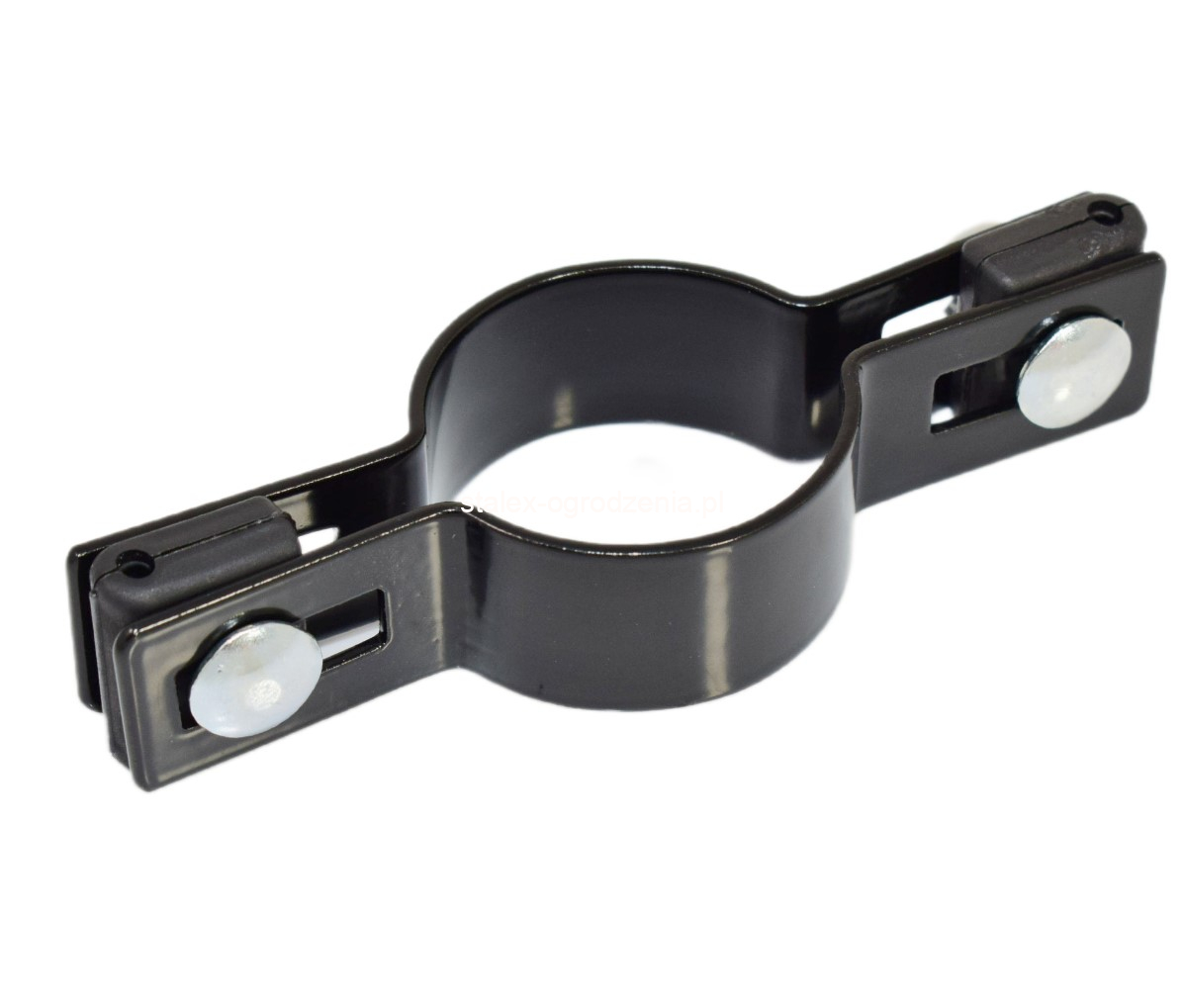 obejma pośrednia fi-60 ral 9005 +dystans fi-3 +śruba -1kpl.