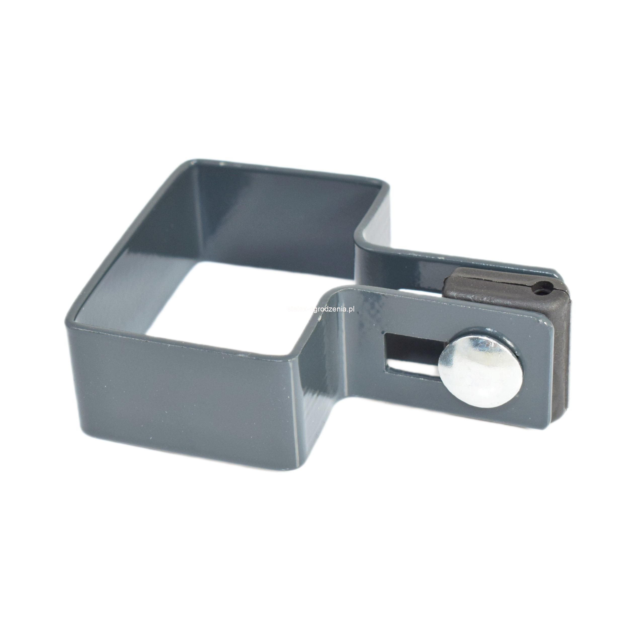 obejma końcowa 40x60 ral 7016 + dystans fi-5 + śruba -1kpl.
