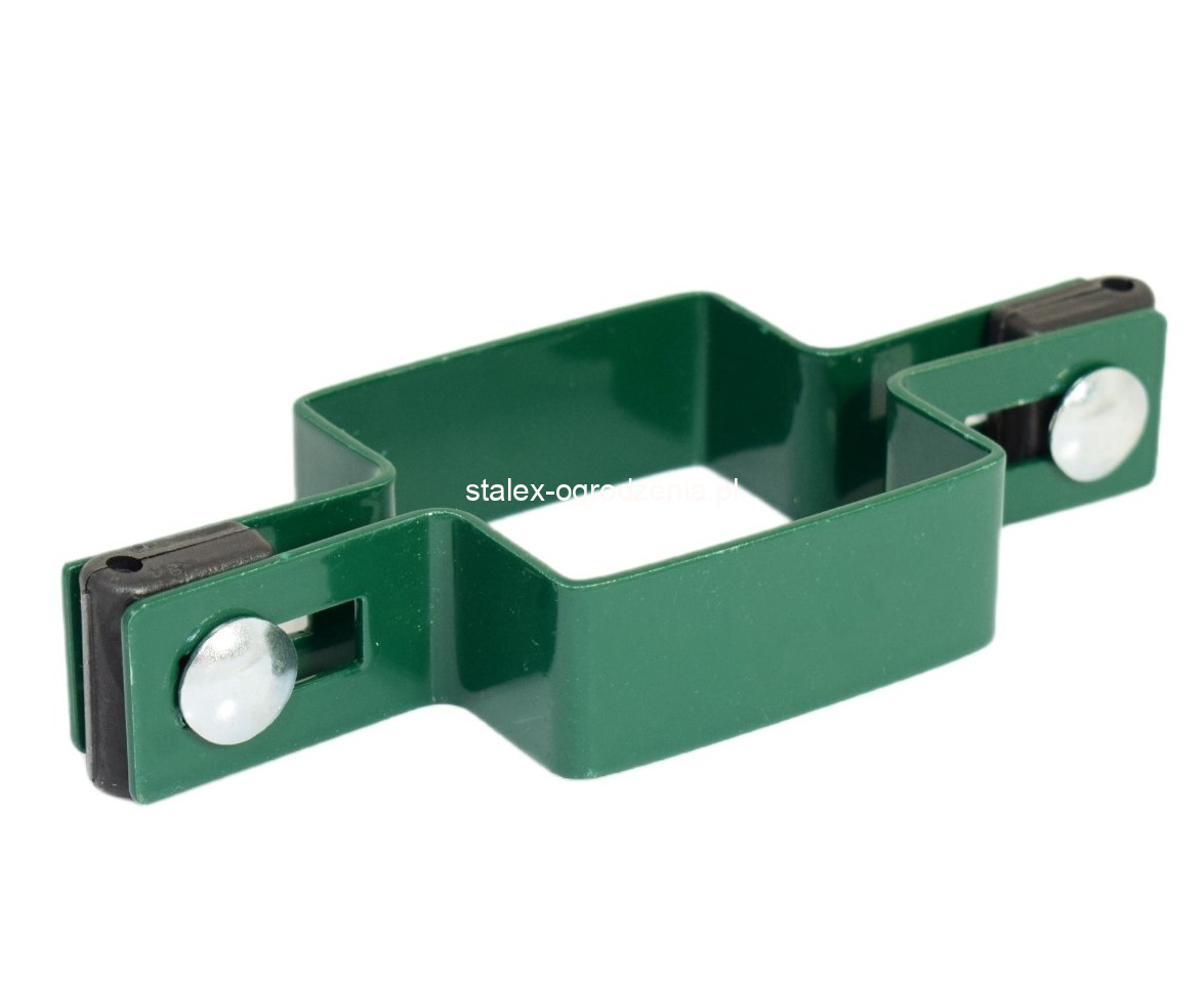 obejma pośrednia 80x80 ral 6005 +dystans fi-3 +śruba -1kpl.